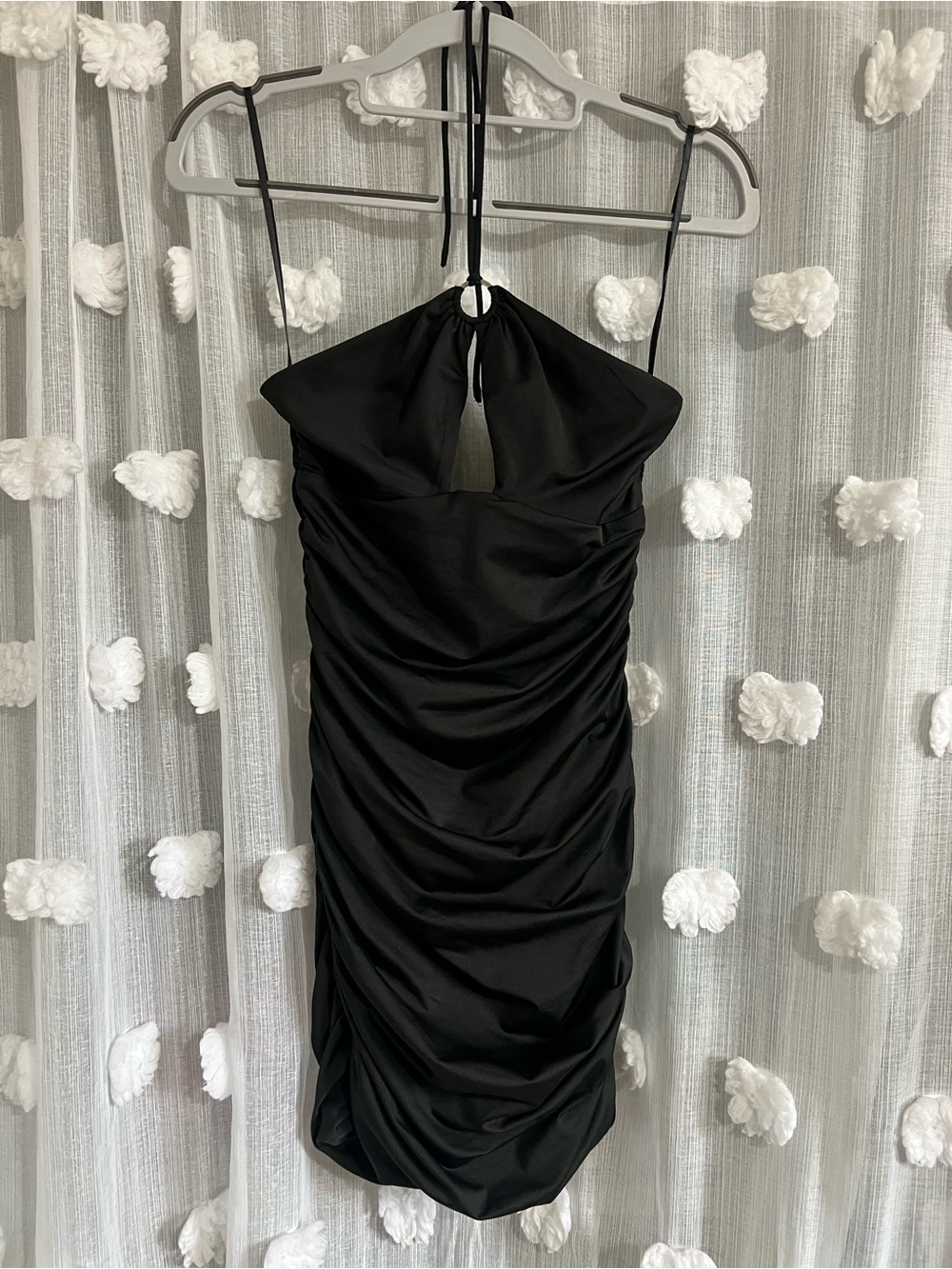 Princess Polly Black Ruched Halter Bodycon Dress